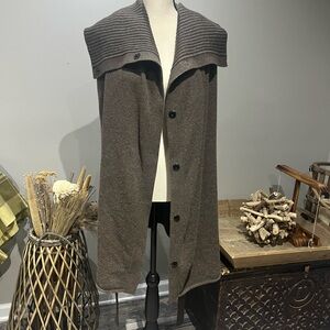 100% CASHMERE Elegant Cowl Neck Sweater Vest